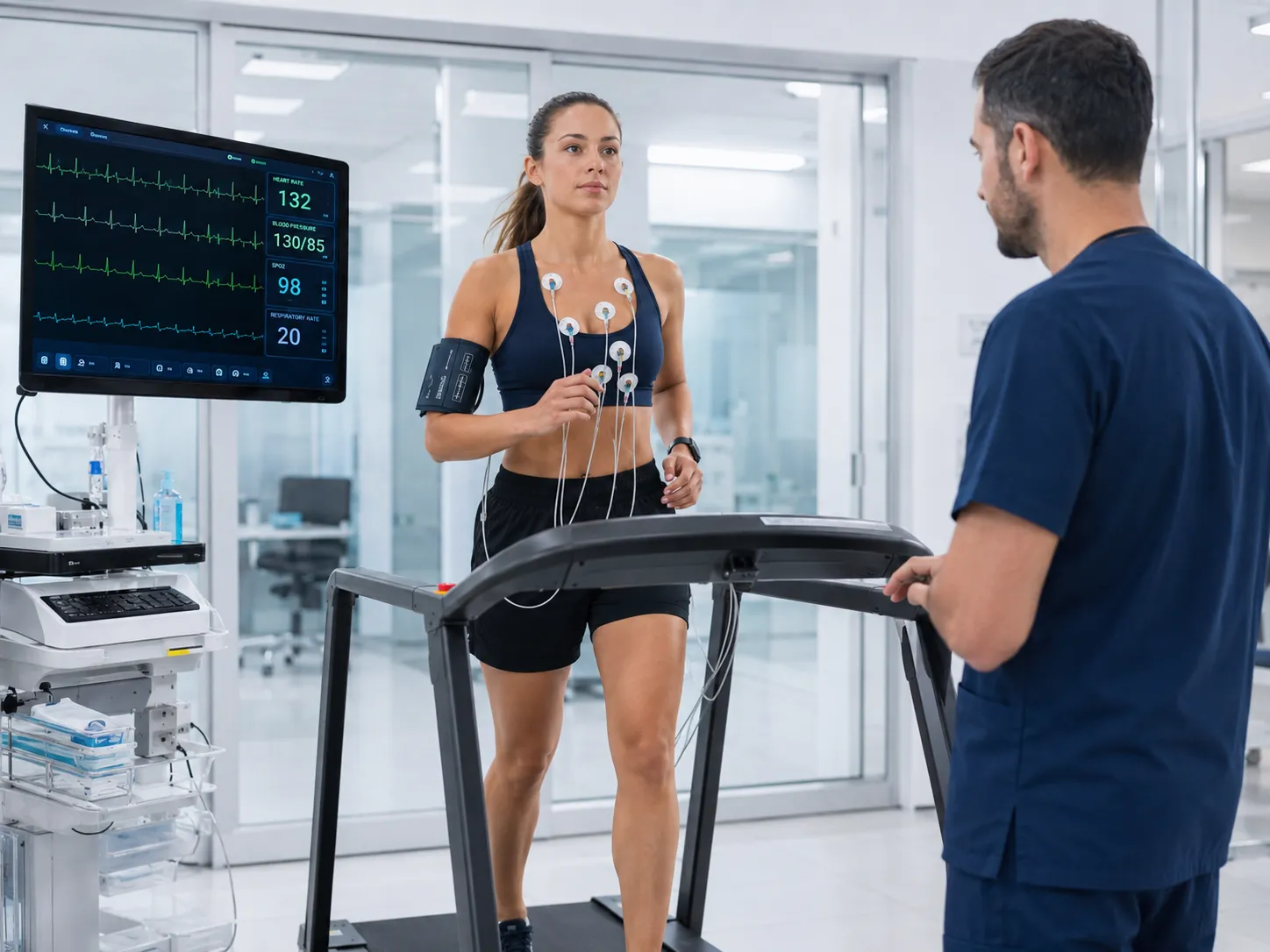 Prueba de esfuerzo en cinta con monitorización ECG